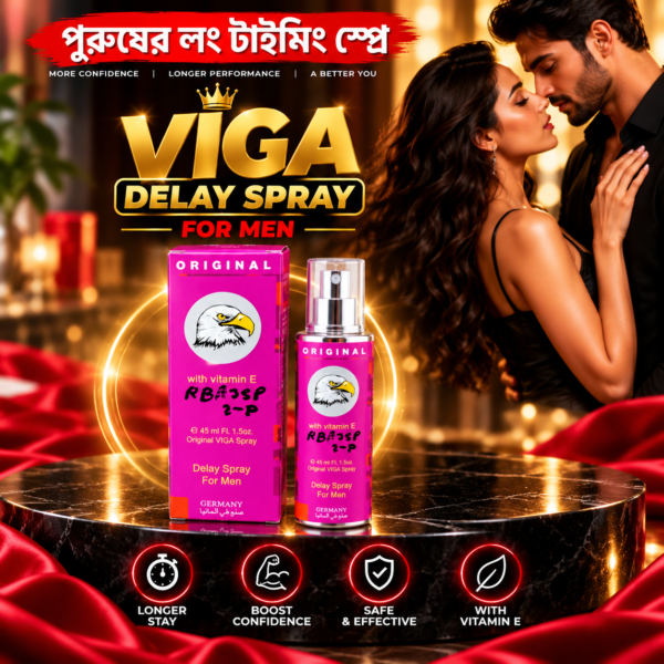 Super Viga Delay Spray For Men - Pink Edition (With Vitamin E)