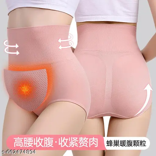 Women's High Waisted Honeycomb Thermal Tummy Control Panty  Short Description: